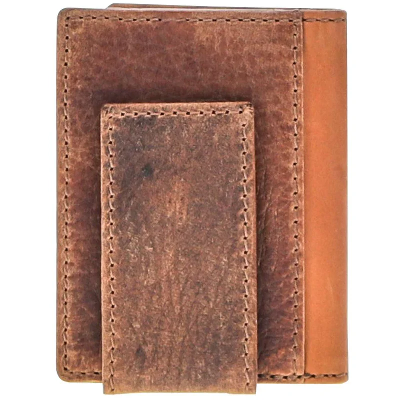 Hooey Men's Punchy Classic Bifold Money Clip Wallet - Brown/Tan - Image 3