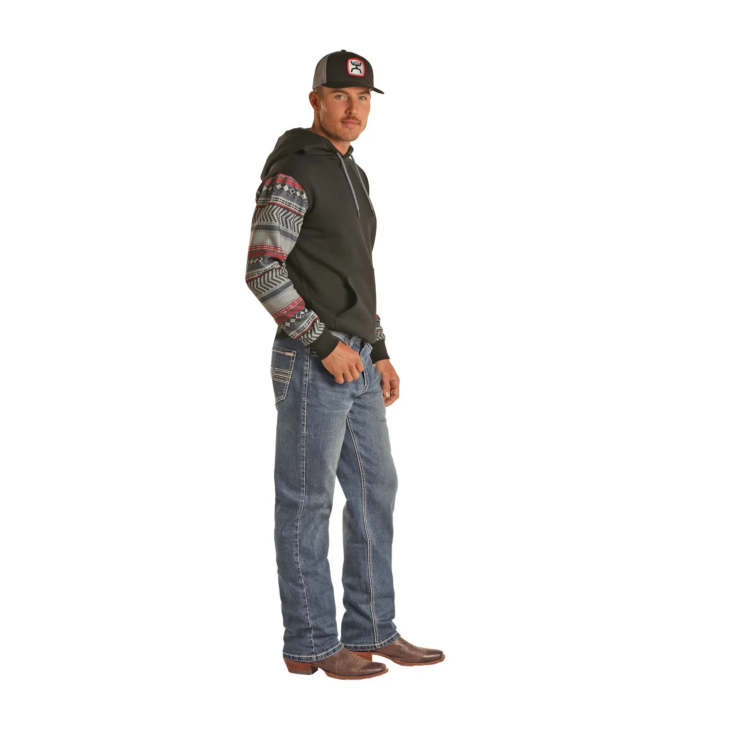 Hooey Men's Rope Stitched Stackable Jeans - Medium Wash - Image 3