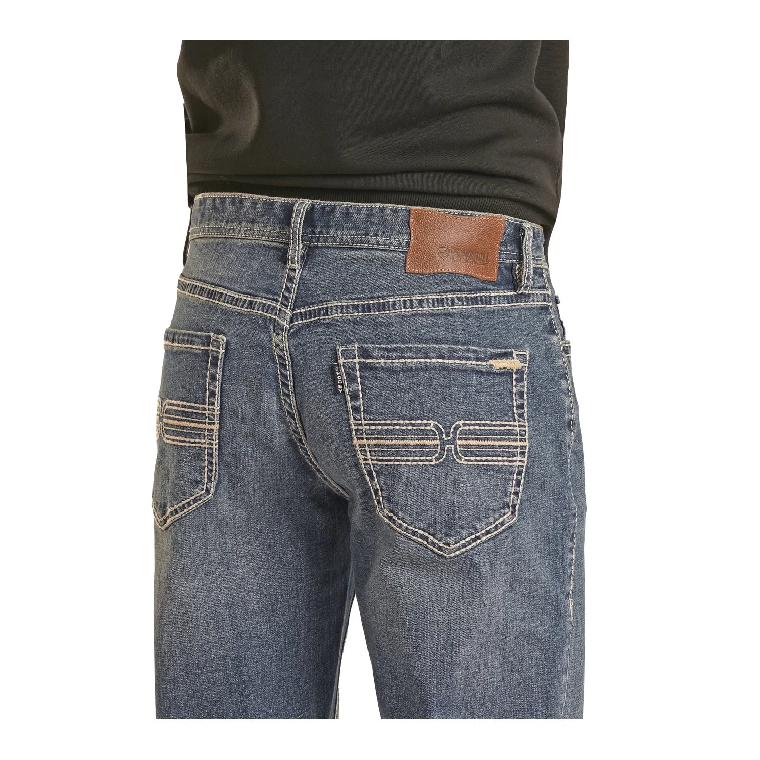 Hooey Men's Rope Stitched Stackable Jeans - Medium Wash - Image 4