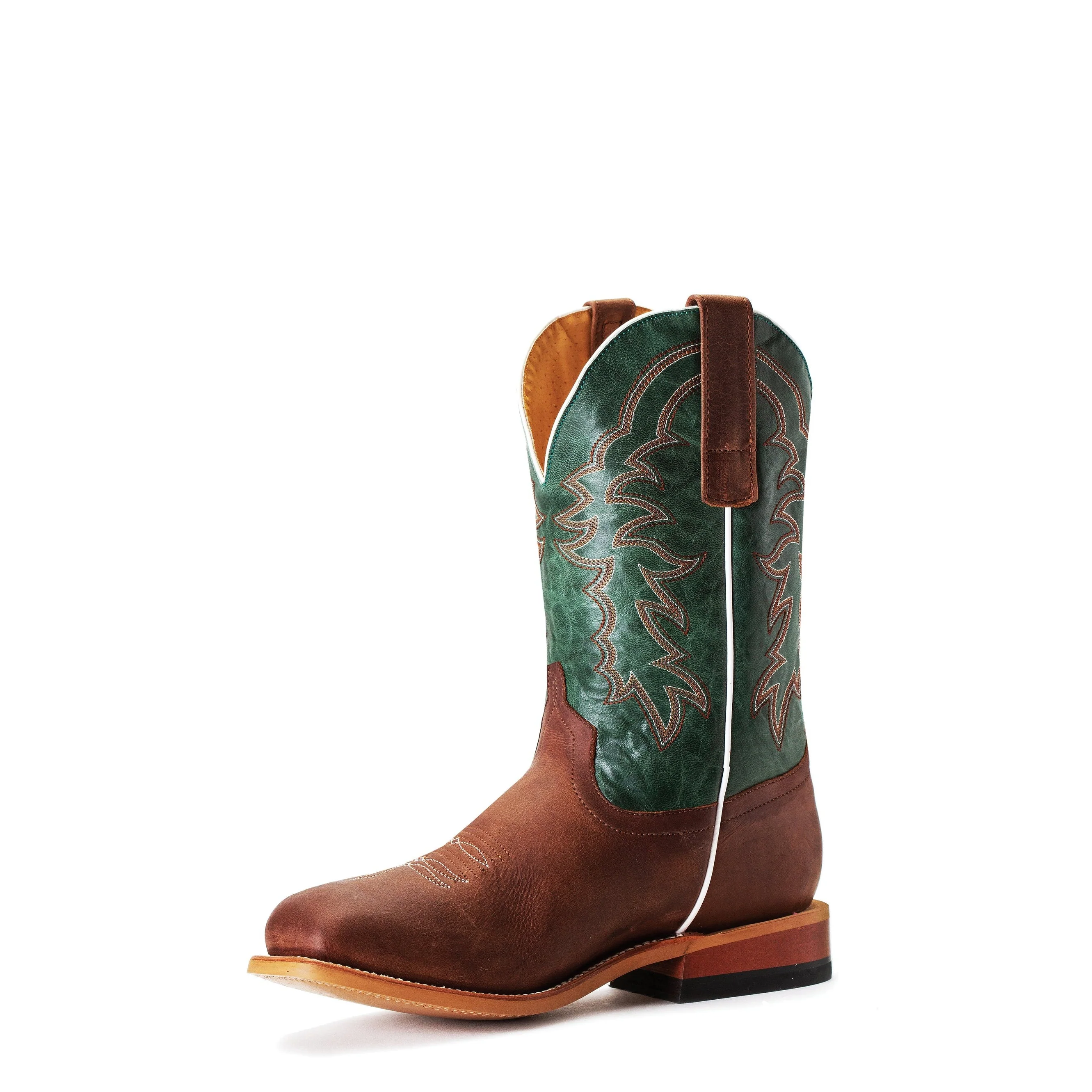 Horse Power Kid's Western Boots - Honey/Turquoise