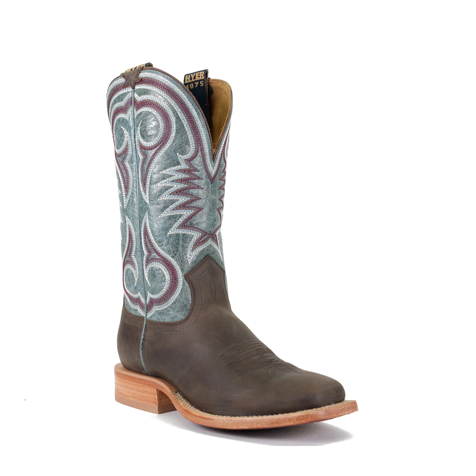 Hyer Men's Codell Western Boots - Chocolate Mule Cowhide