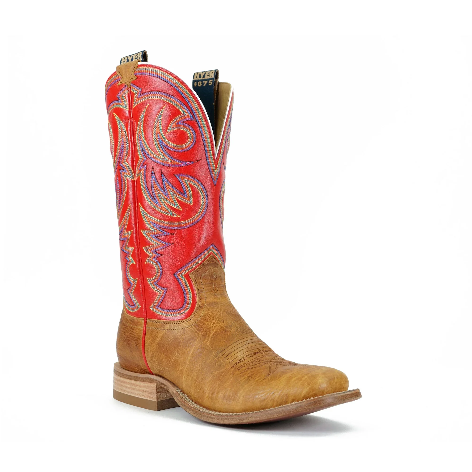 Hyer Men's Sawyer Western Boots - Tan Oiled Shrunken Shoulder