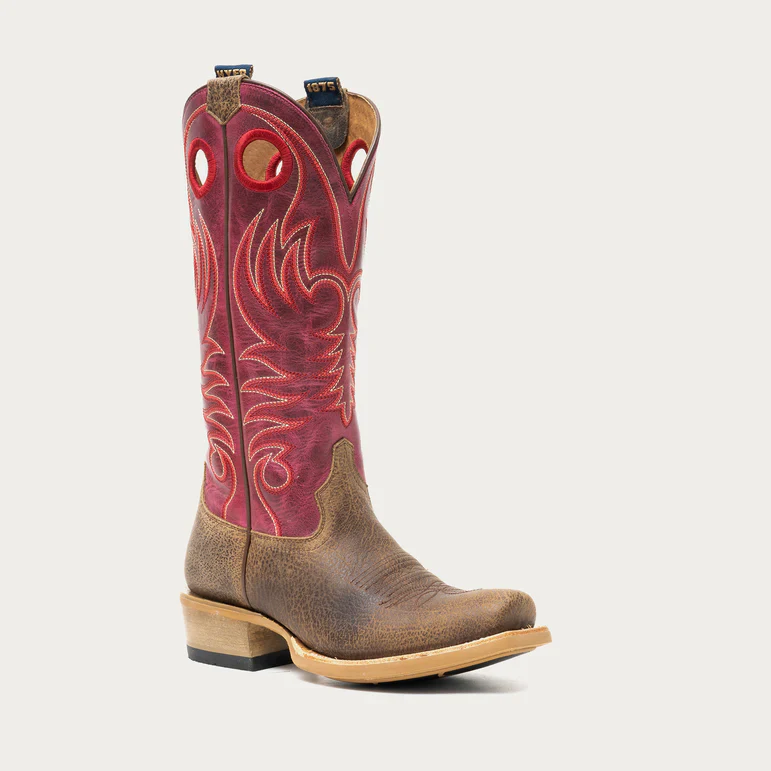 Hyer Women's Sun City Western Boot- Tan/Pink - Image 2