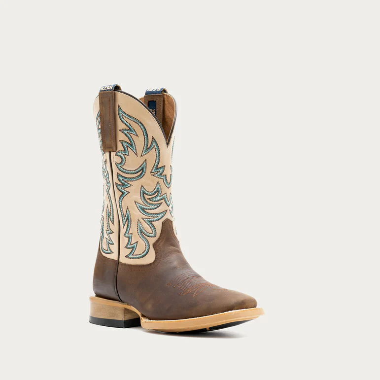 Hyer Women's Topeka Western Boot- Brown/White - Image 2