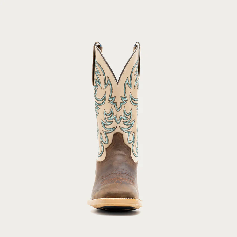 Hyer Women's Topeka Western Boot- Brown/White - Image 4