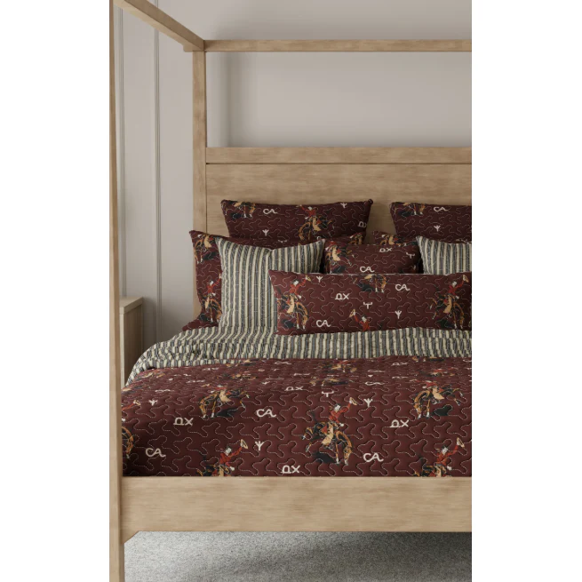 Ida Mae Lazy J Maroon Quilt - Image 2
