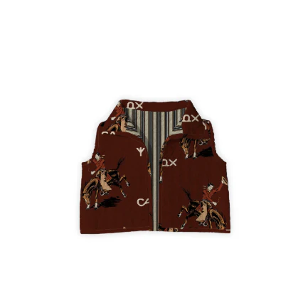 Ida Mae Women's Lazy J Chambray Quilted Cate Vest- Multiple Colours - Image 2