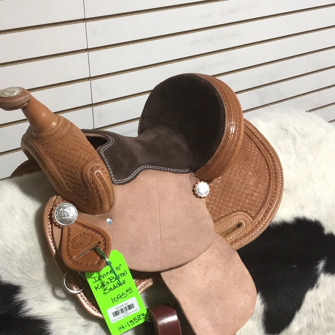 Irvine Kid's 10" Barrel  Saddle - 1/2 Basic Tooling - Image 2