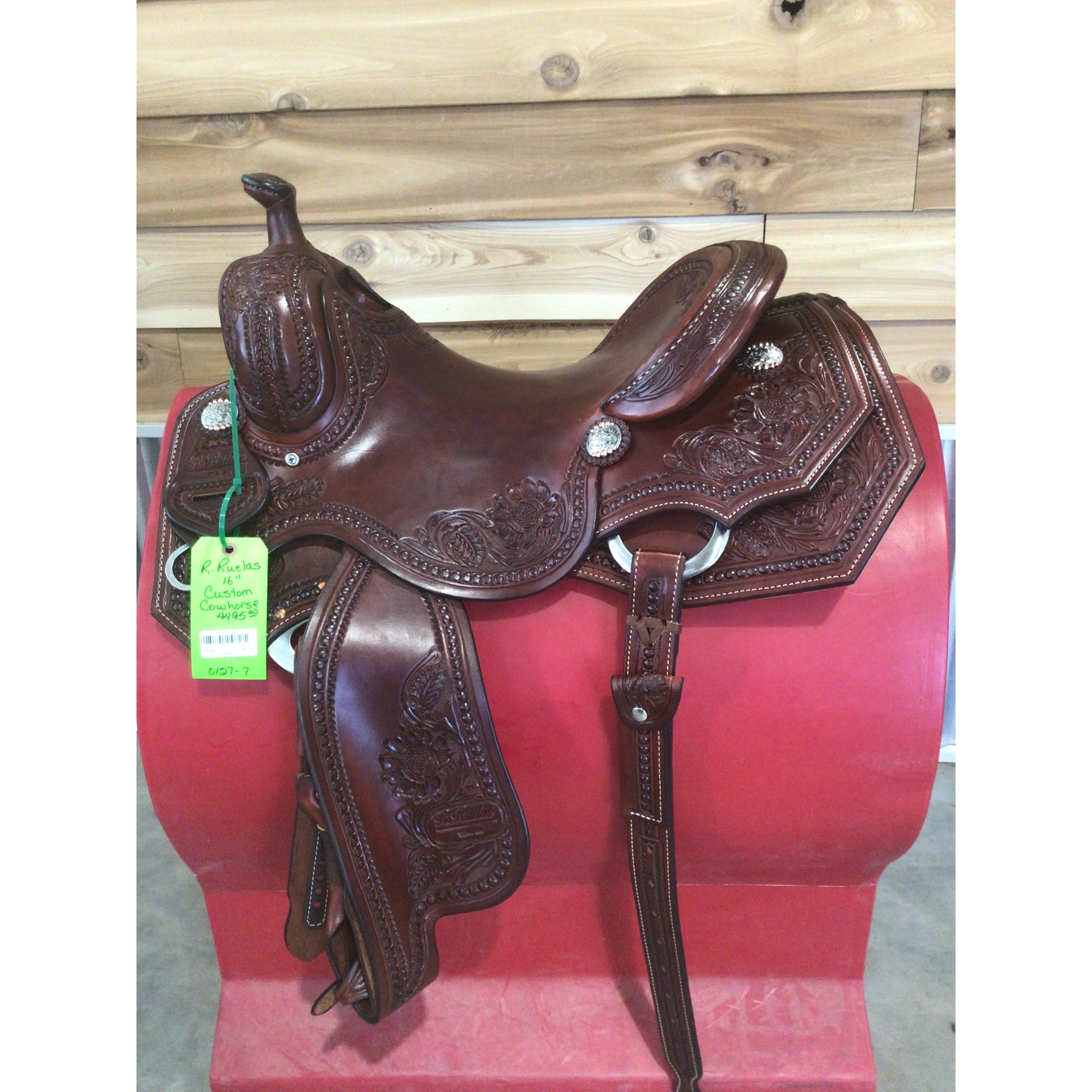 R. Ruelas 16" Custom Cowhorse Saddle