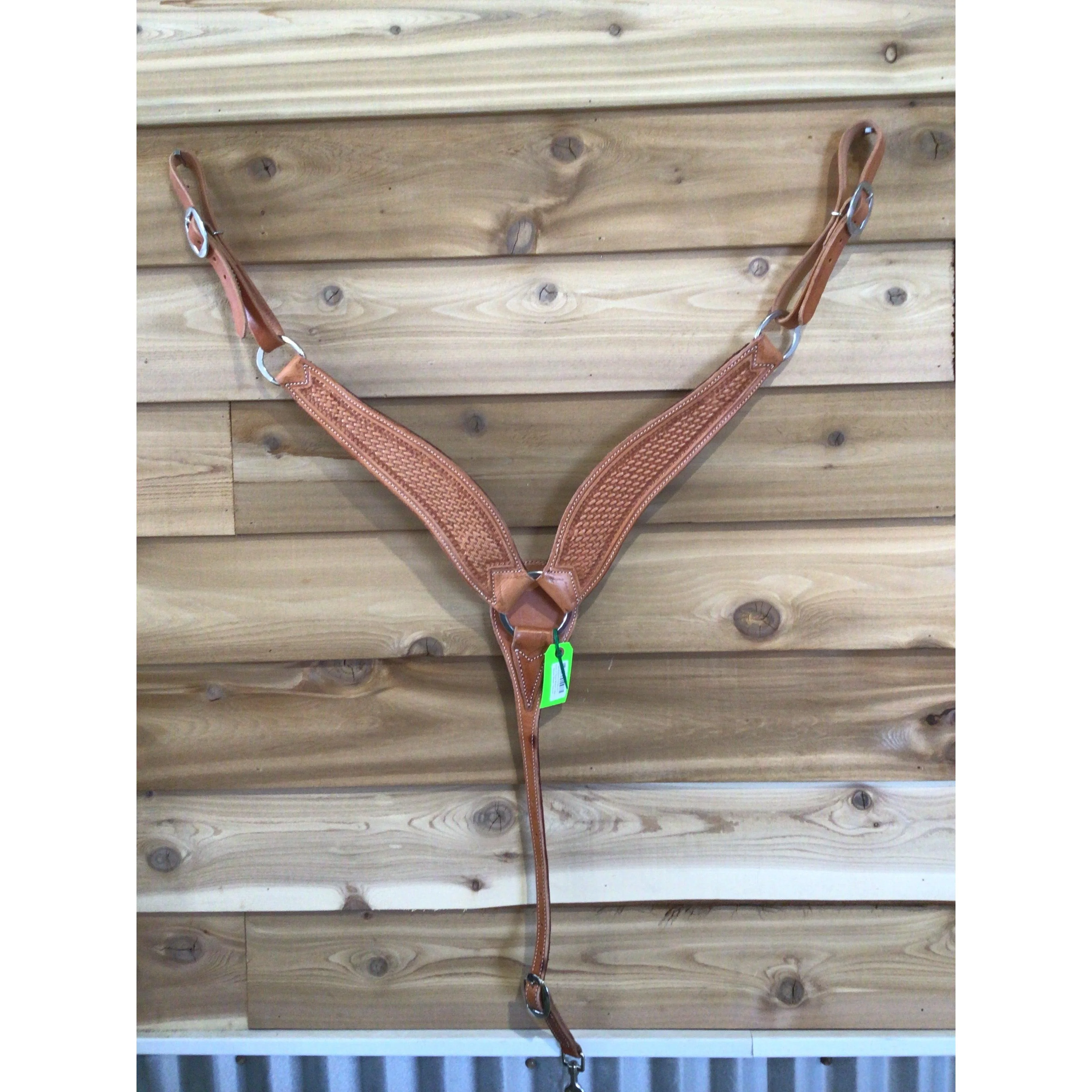 Irvine 3" Roper Breast Collar - Basket Weave - Image 2