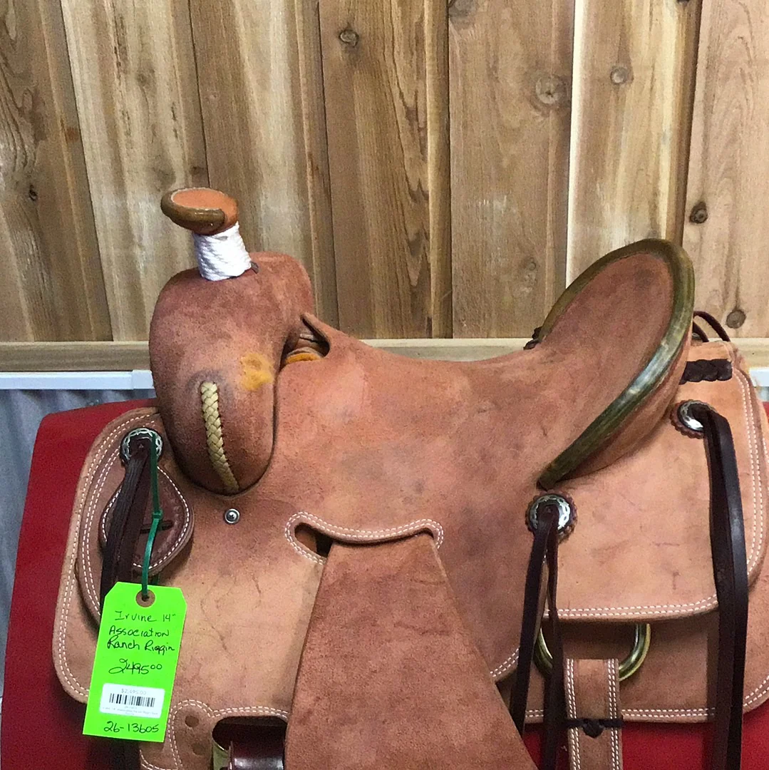 Irvine  14"  Association Ranch Riggin Seat Saddle - Image 2