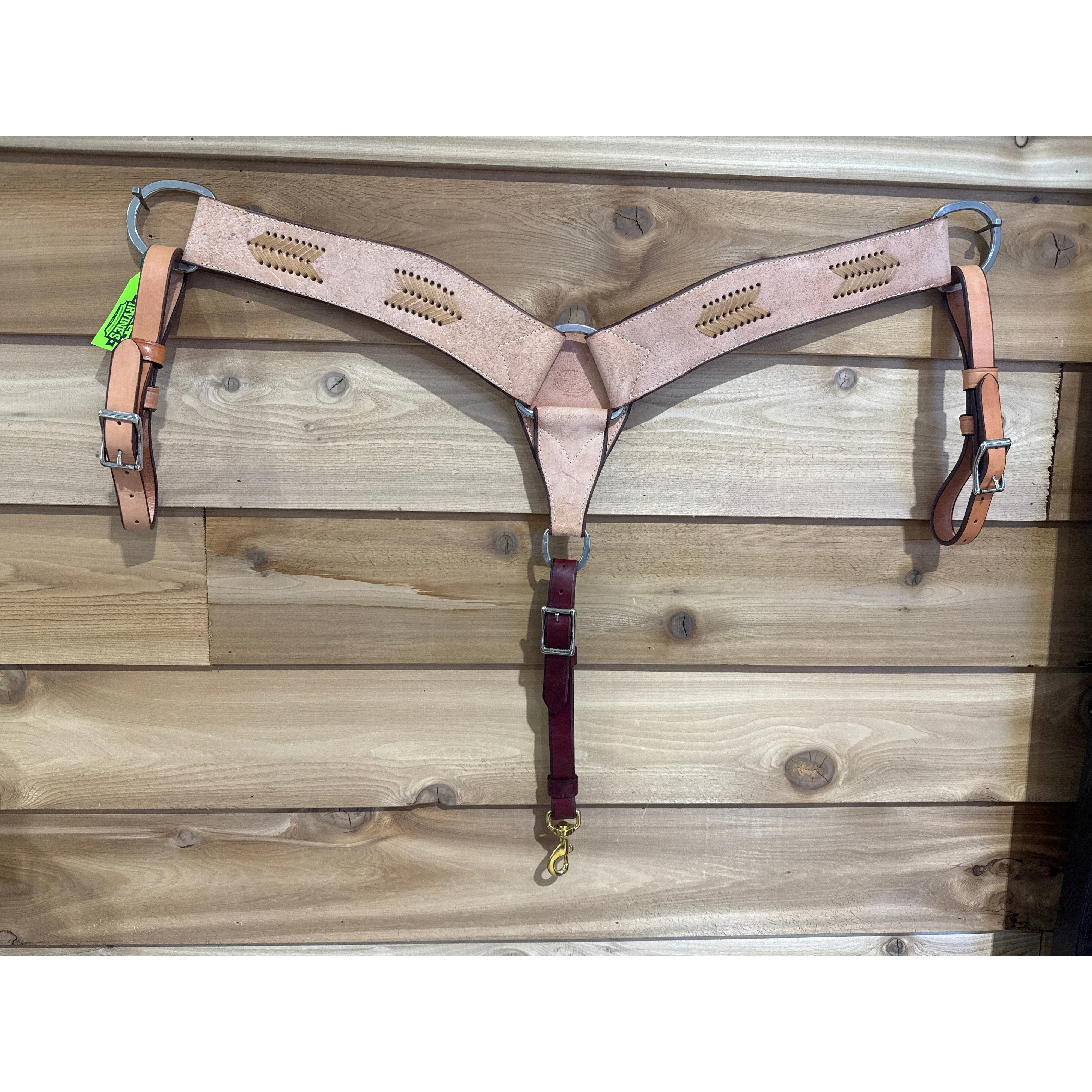 Irvine Breast Collar 2 3/4" Rough Out W/Rawhide Arrow NT