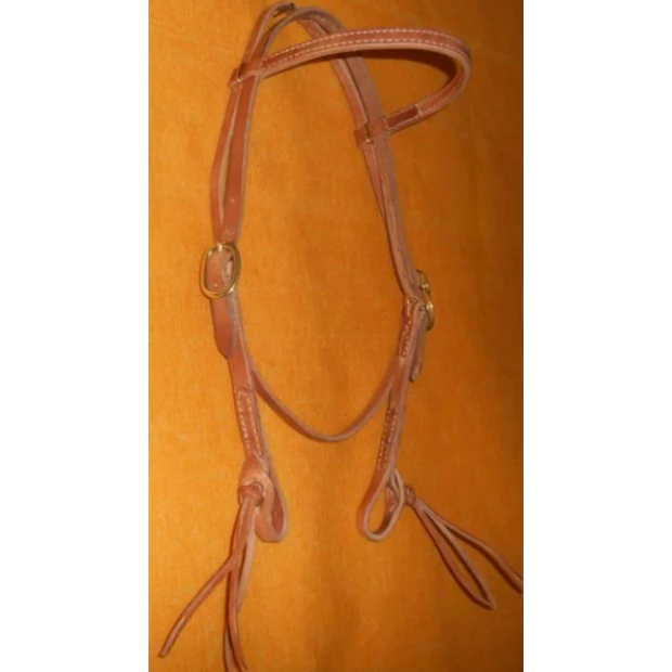 Irvine Harness Quick Change Button Browband Headstall - Dark Oil