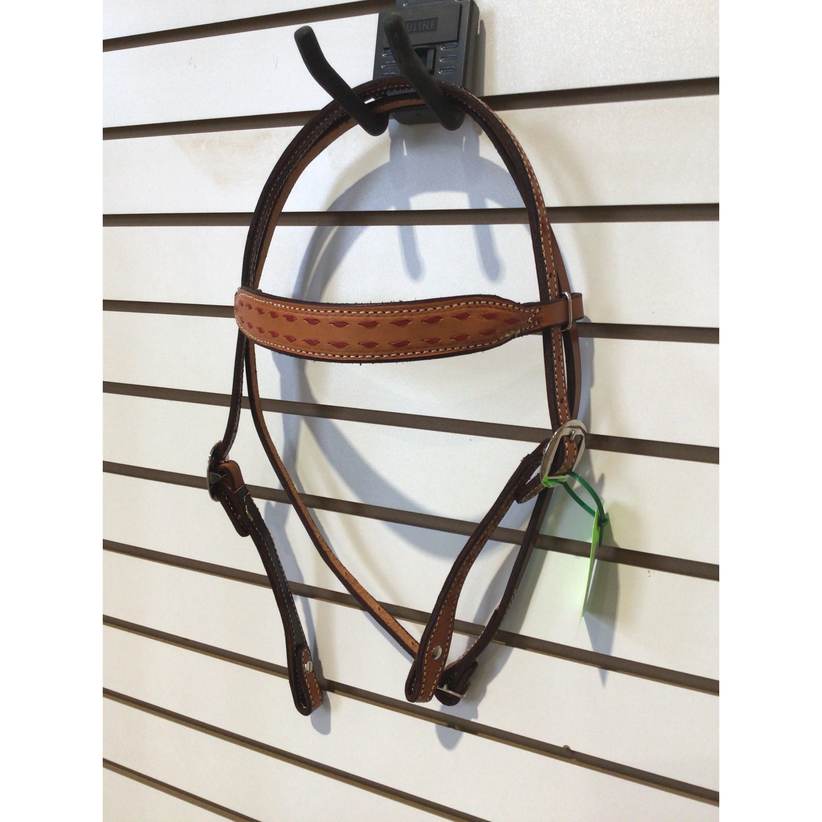 Irvine Browband Headstall w/Buckstitch - Red