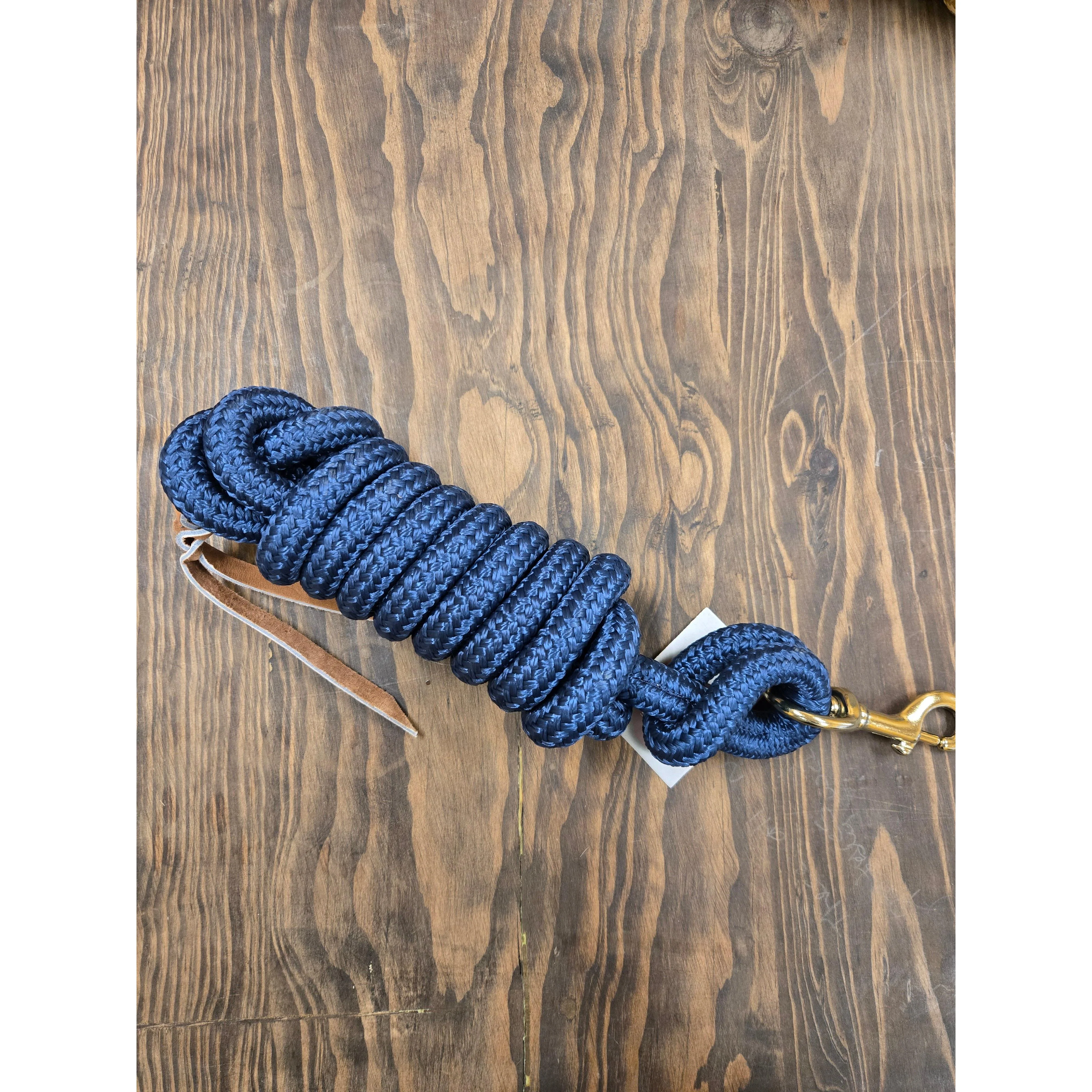 Irvine Cowboy Lead 9 ft 5/8" Leadn w/Brass Plated Bolt Snap Solid Colour - Image 2