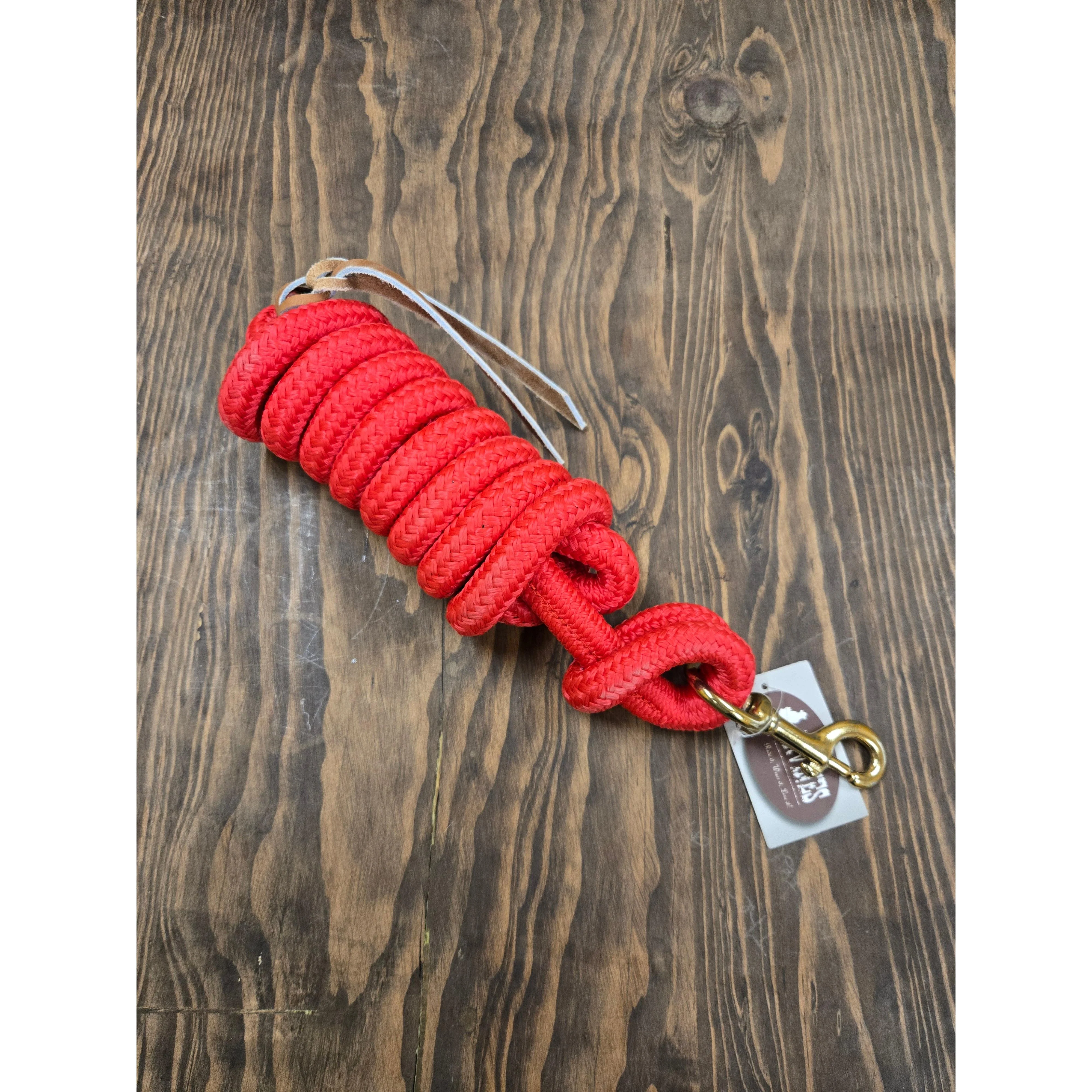 Irvine Cowboy Lead 9 ft 5/8" Leadn w/Brass Plated Bolt Snap Solid Colour - Image 3