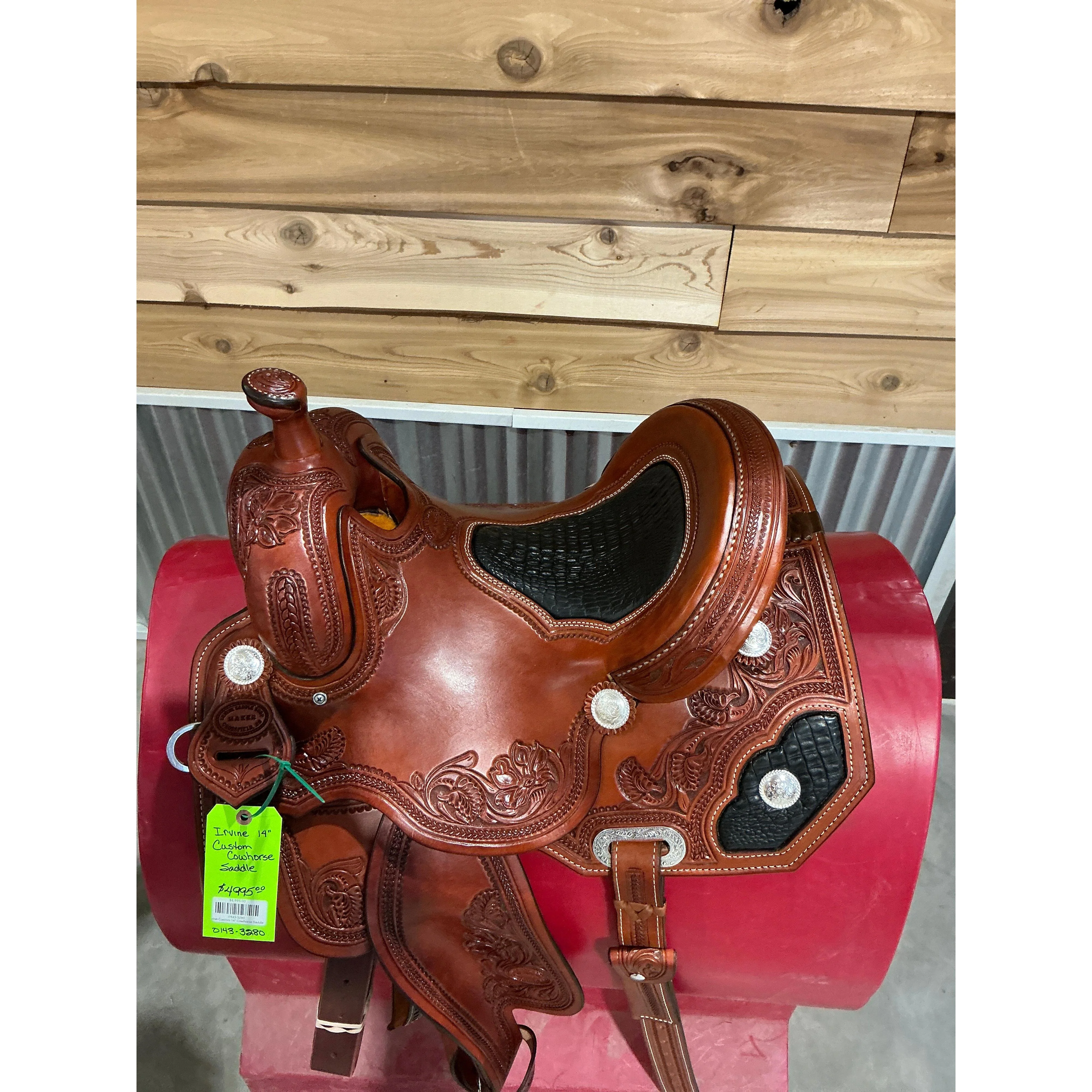 Irvine Custom 14" Cowhorse Saddle - Image 2