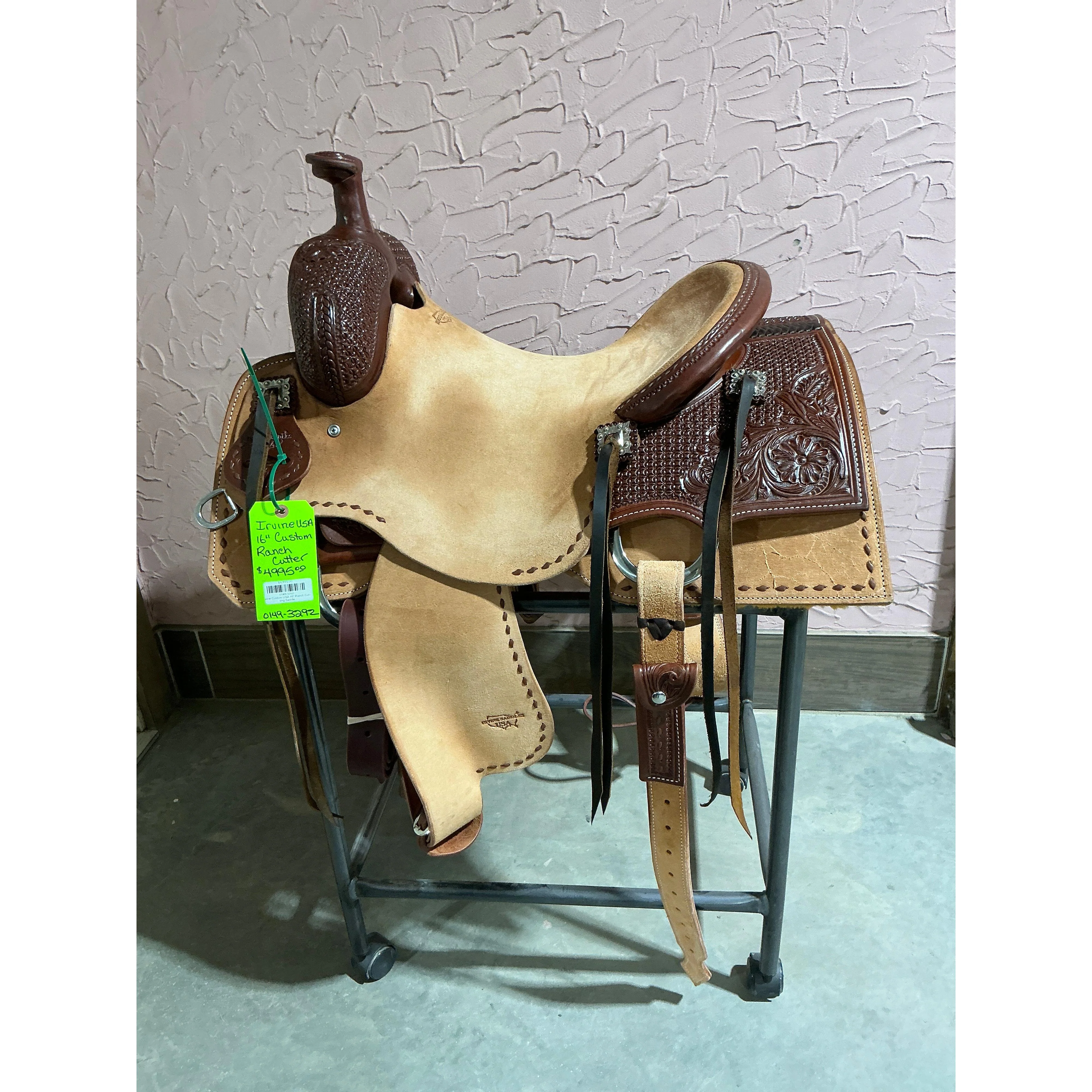 Irvine Custom USA 16" Ranch Cutting Saddle