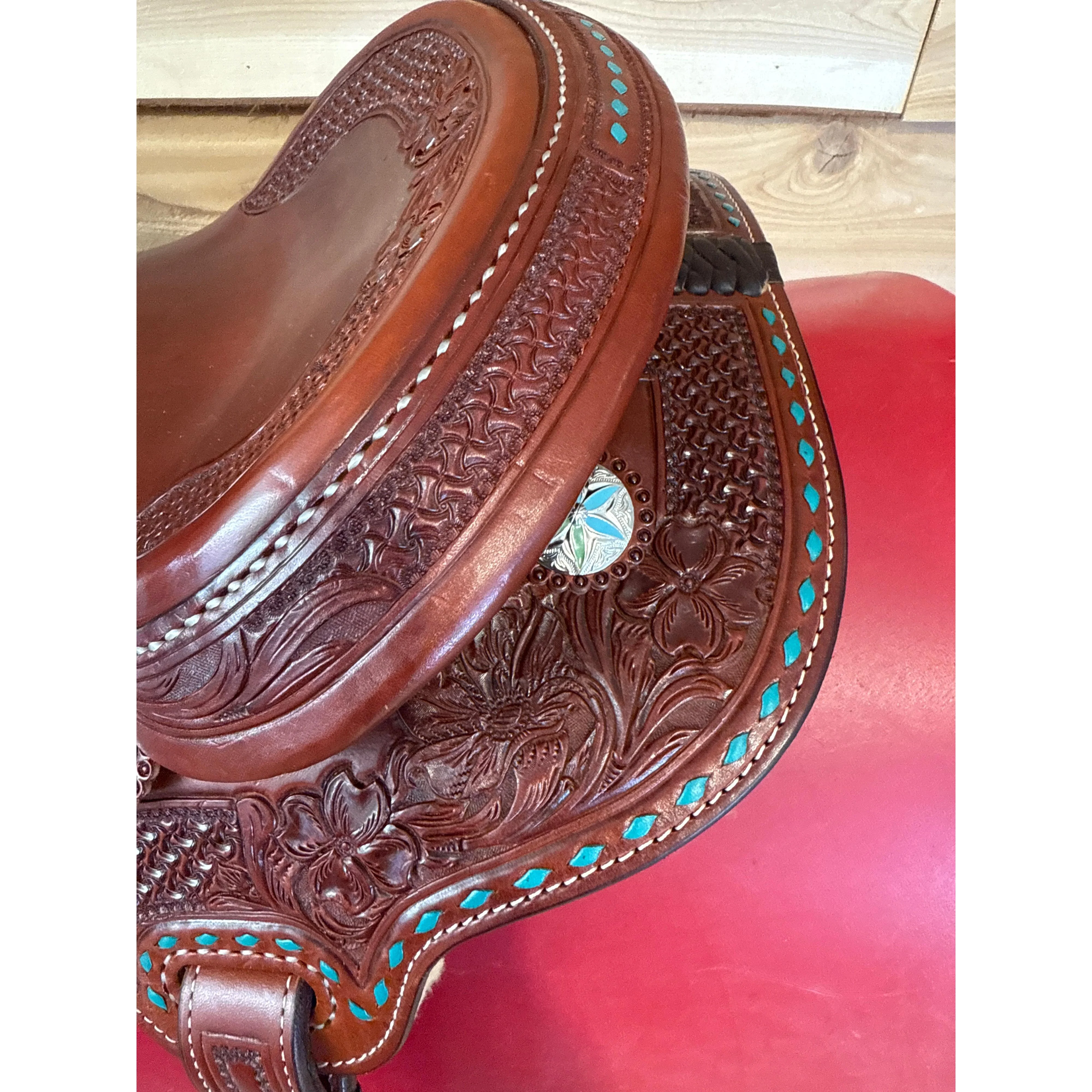 Irvine Custom 16" Cowhorse Saddle - Image 2