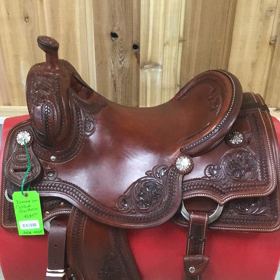 Irvine Custom 17" Cowhorse Saddle - Image 2