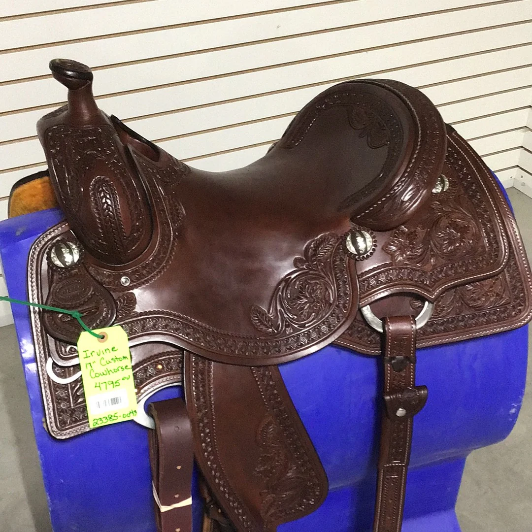 Irvine Custom 17" Cowhorse Saddle - Image 2