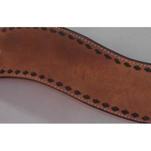 Irvine Rough Out Buckstitch Latigo Tripping Breast Collar - Dark Oil - Image 2