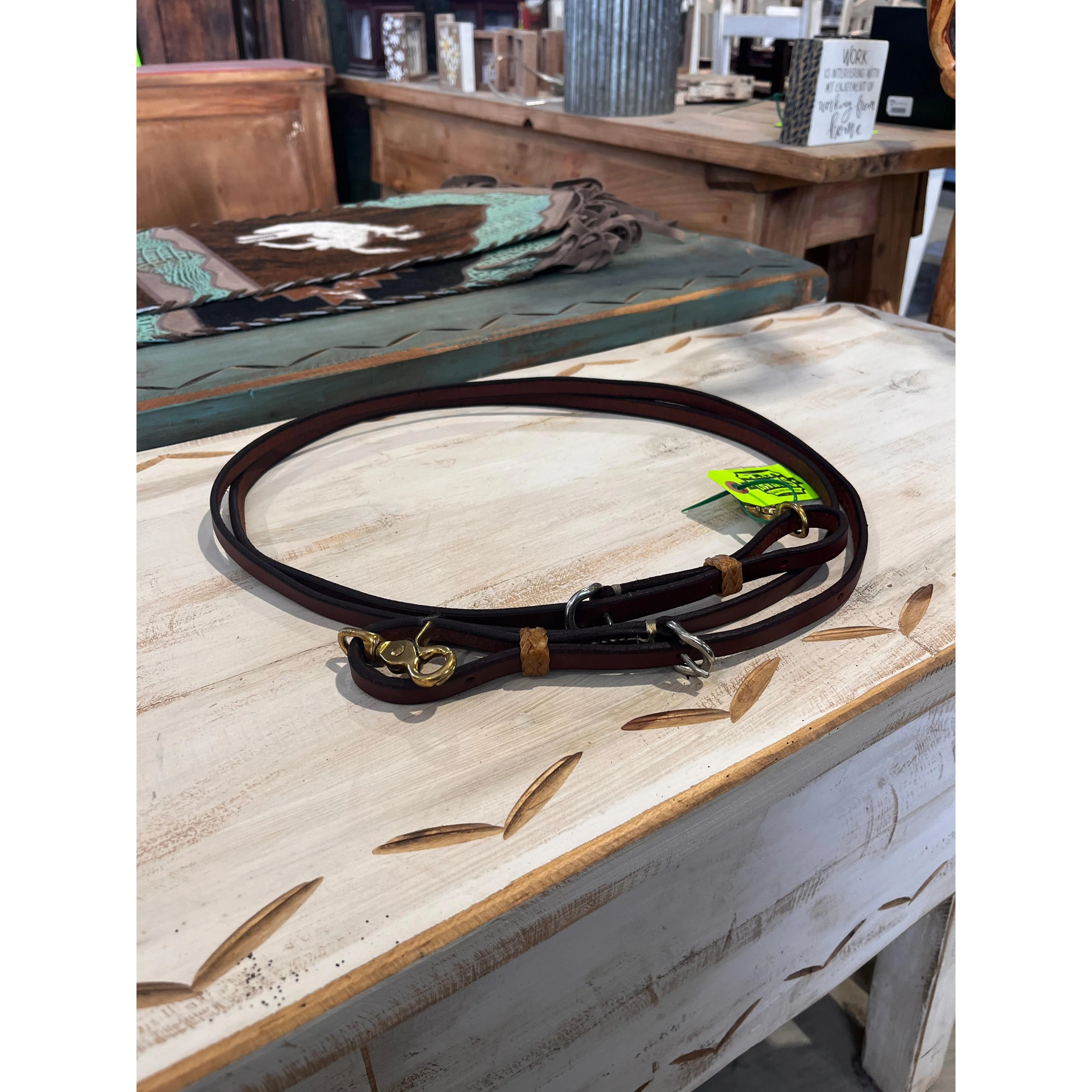 Irvine's Roping Rein 5/8"x 8' - With Rawhide Knots - Image 2