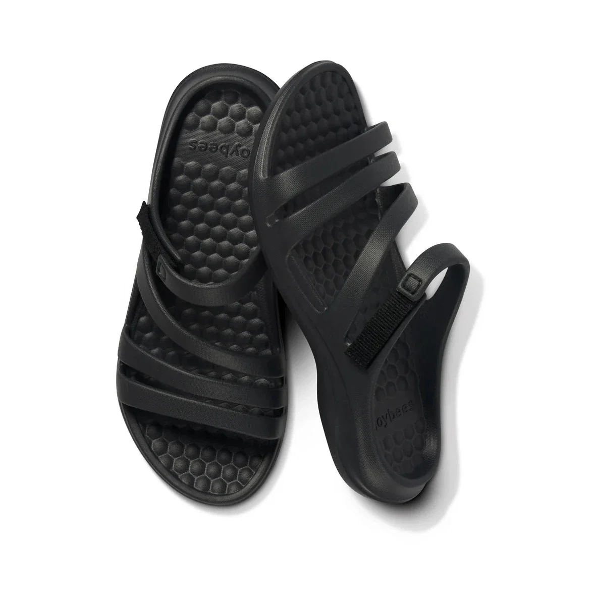 Joybees Women's Lakeshore Sandal - Black/Black - Image 3