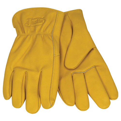 Justin All Leather Gloves with Elastic Wrist