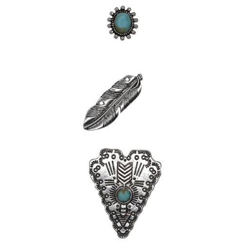Justin Hat Pin 3 pack Feather