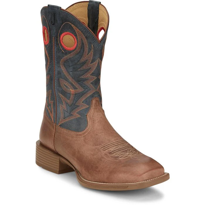 Justin Men's 11" Pickett Western Boot - Peanut/Tan - Image 2