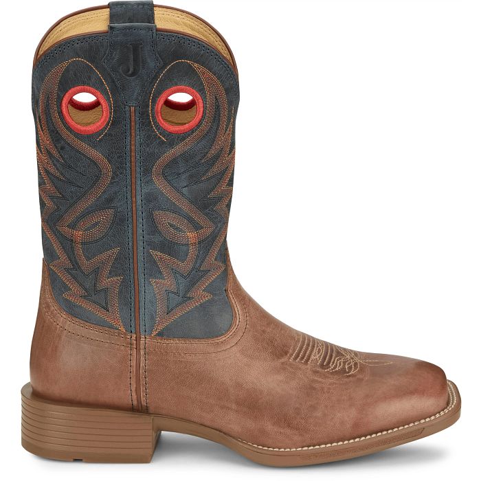 Justin Men's 11" Pickett Western Boot - Peanut/Tan - Image 3