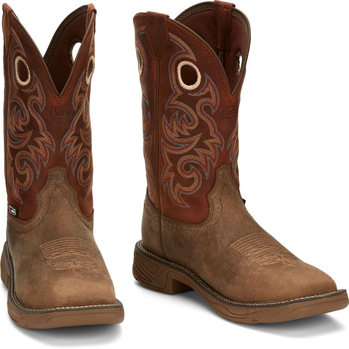 Justin Men's 11" Rush Western Work Boot - Peanut Tan