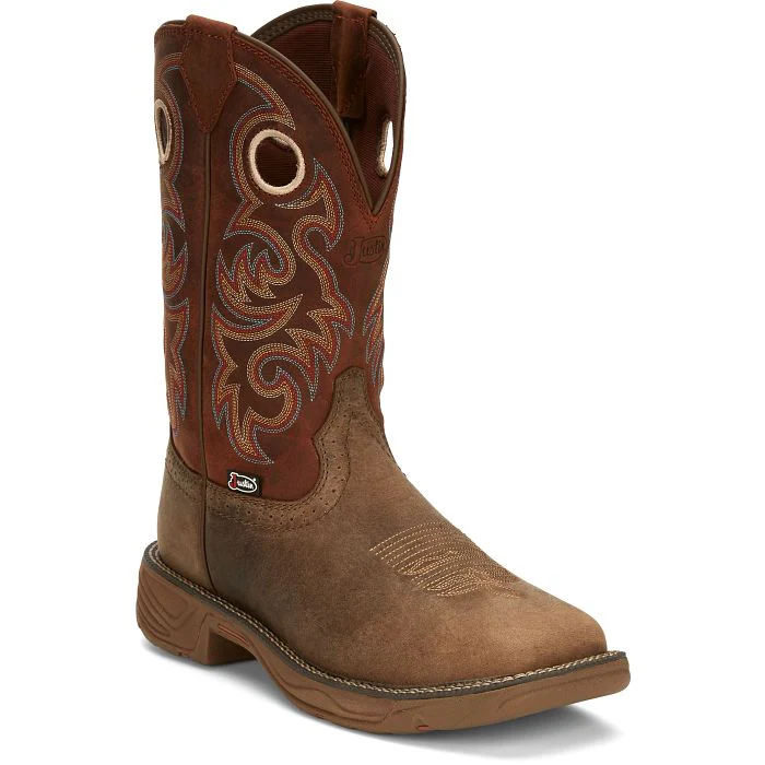 Justin Men's 11" Rush Western Work Boot - Peanut Tan - Image 2