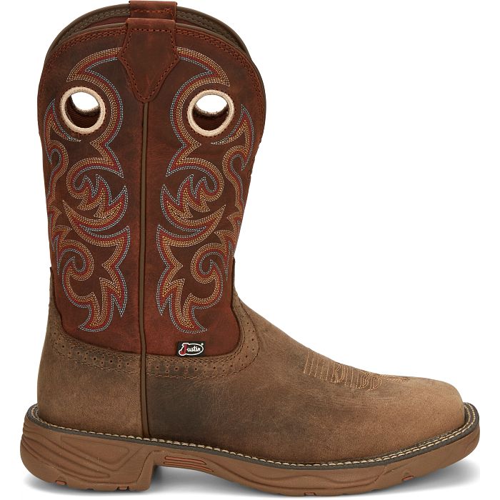 Justin Men's 11" Rush Western Work Boot - Peanut Tan - Image 3