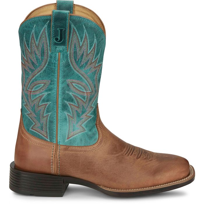 Justin Men's 11" Zeke Western Boot - Peanut - Image 3