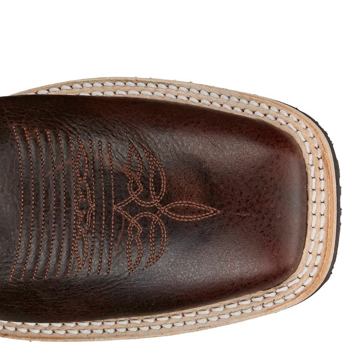 Justin Men's Trainor 11" Western Cowboy Boots- Cognac - Image 4