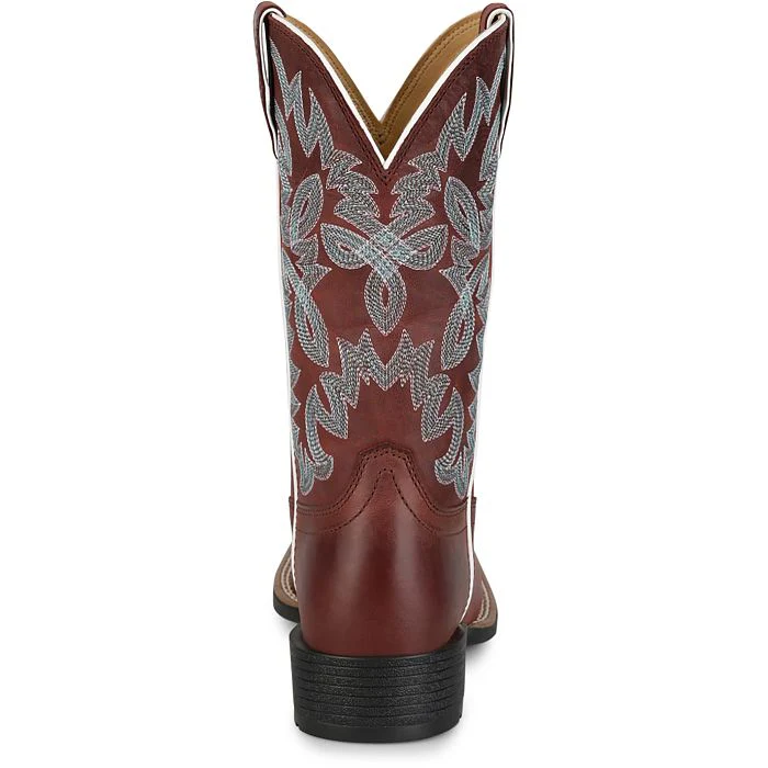 Justin Women's 11"  Ashtyn Western Boot- Mahogany - Image 5
