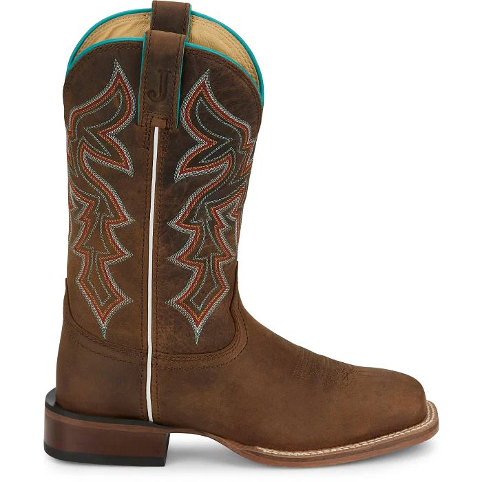 Justin Women's 11" MIss Ellie Western Boot- Taupe - Image 3