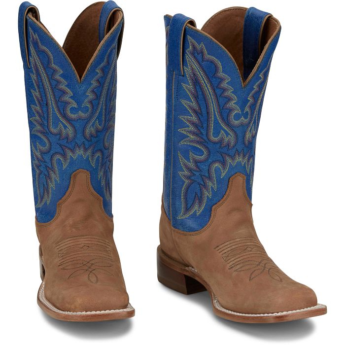 Justin Women's 11" Peyton Western Boot-Distressed Cognac Brown