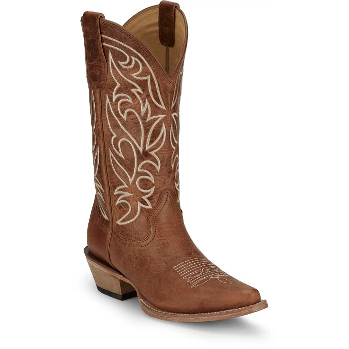 Justin Women's Josephine 12" Western Boot- Dusky Brown - Image 2