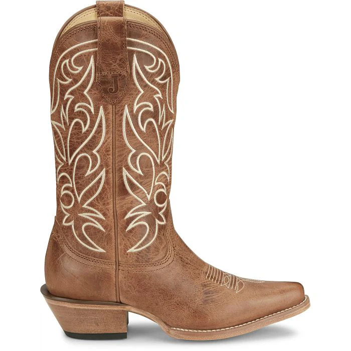 Justin Women's Josephine 12" Western Boot- Dusky Brown - Image 3