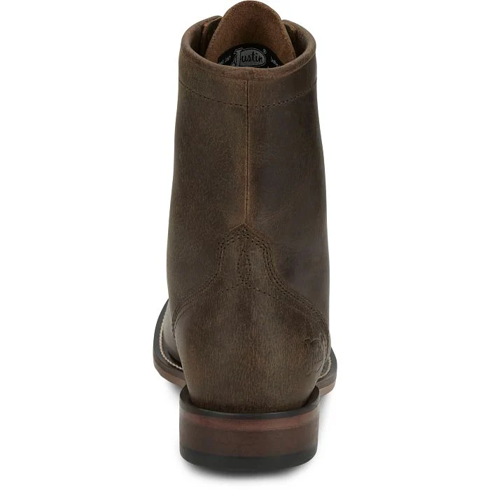 Justin Women's McKean 7" Lace Up Roper Western Boot- Brown - Image 5