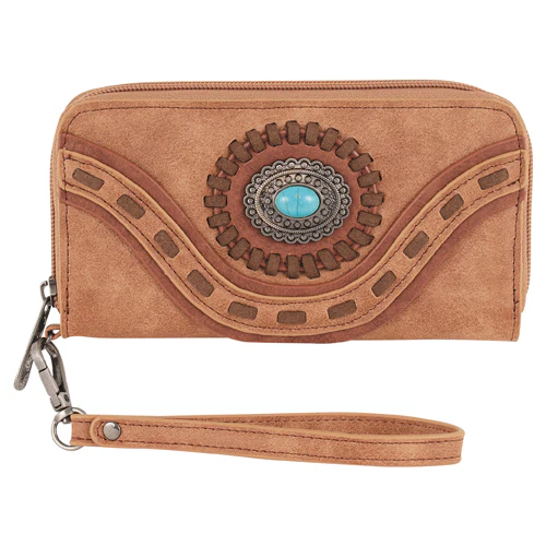Justin Women's Wallet with Concho and Buckstitch