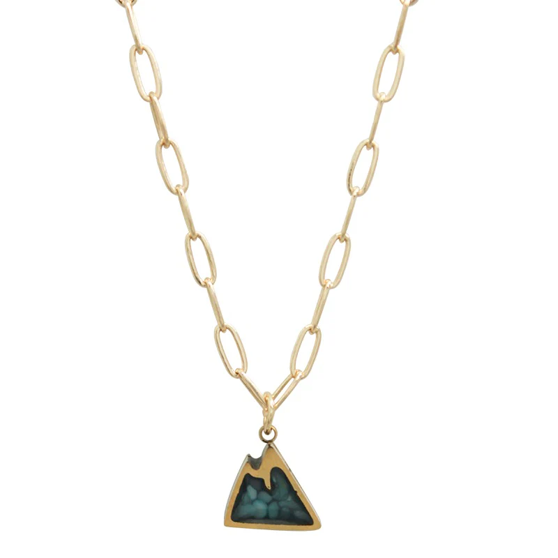 KC Mountain Stone Necklace- Green