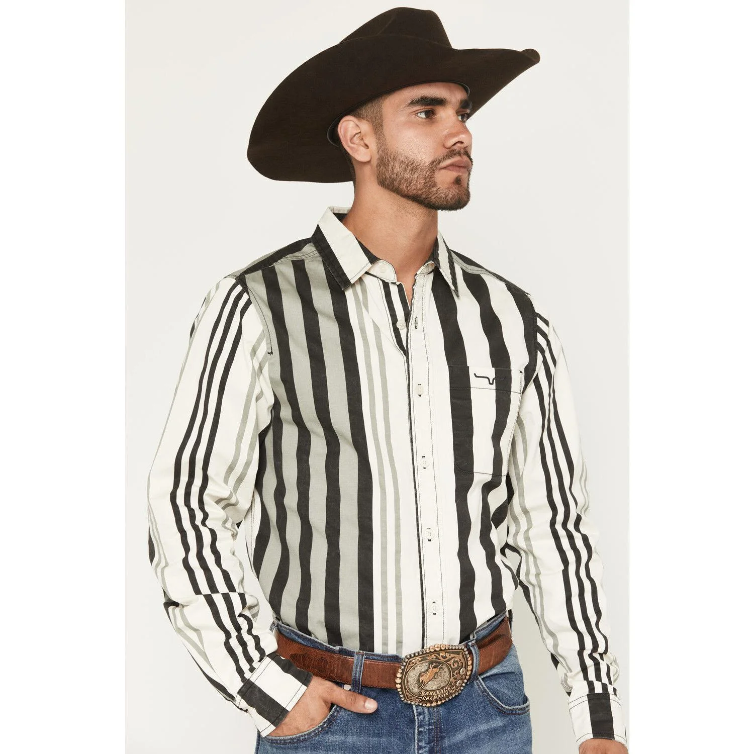 Kimes 1992 Long Sleeve Striped Dress Shirt - Multiple Combinations - Image 2