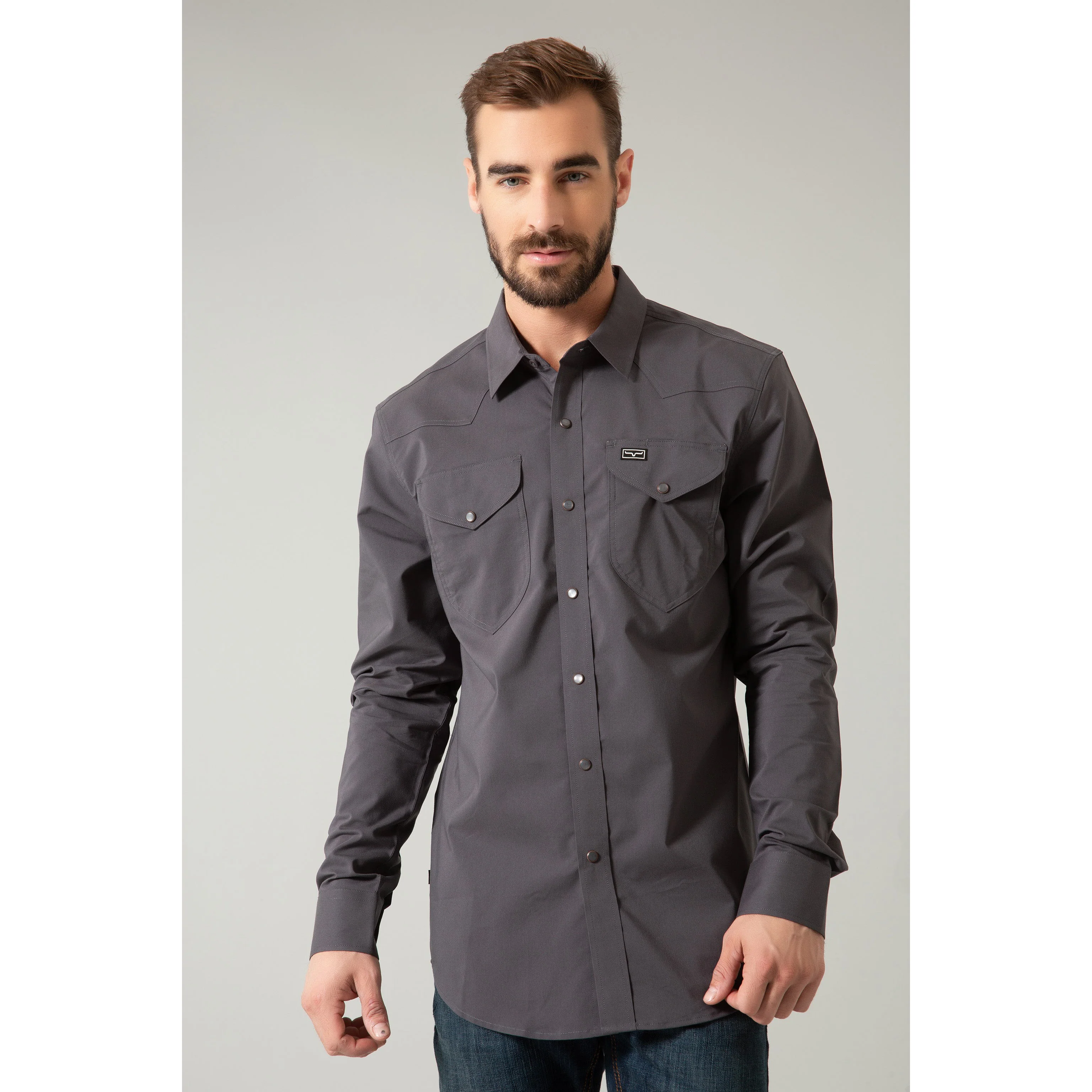 Kimes Men's Blackout Long Sleeve Dress Shirt - Assorted Colours - Image 3