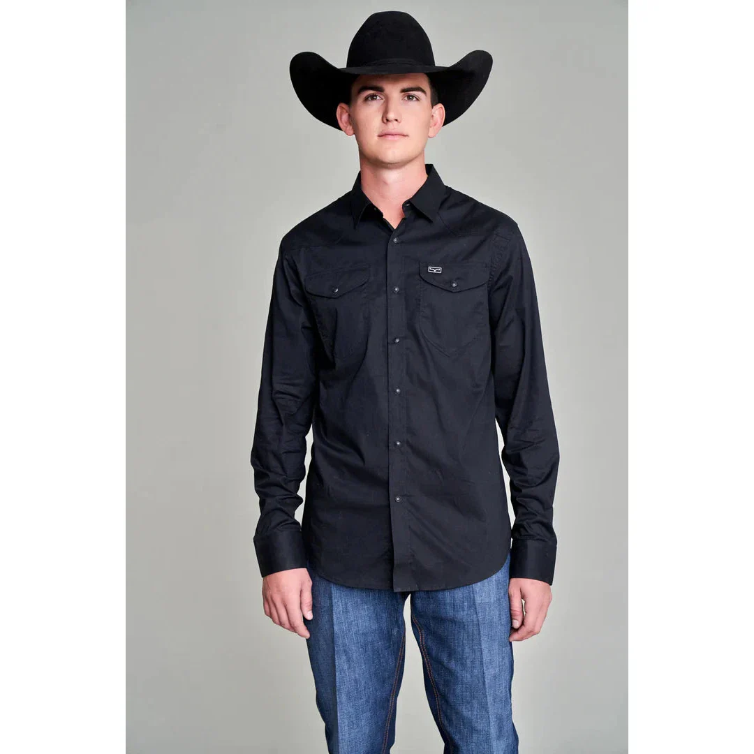 Kimes Men's Blackout Long Sleeve Dress Shirt - Assorted Colours - Image 7