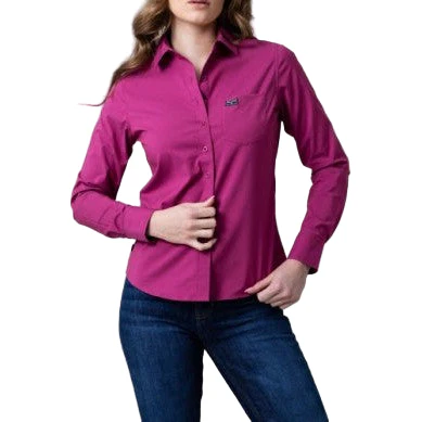 Kimes Ladies Linville Long Sleeve Solid Dress Shirt - Multiple Colours - Image 4
