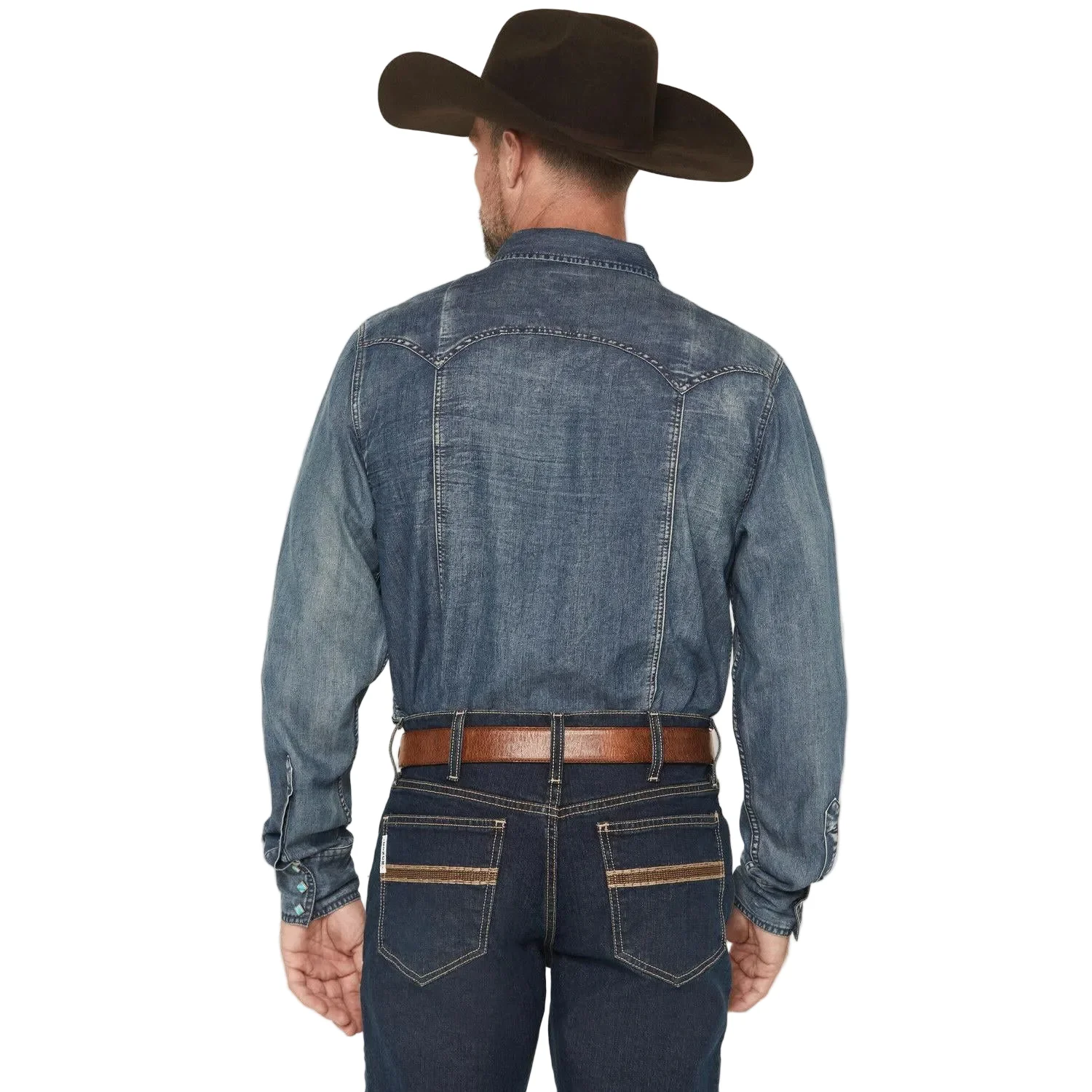 Kimes Men's Memphis Denim Long Sleeve Snap Western Shirt - Indigo - Image 2